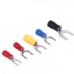 سرسیم دوشاخ روکش دار زرد مدل SV5.5-6 بسته100 تایی